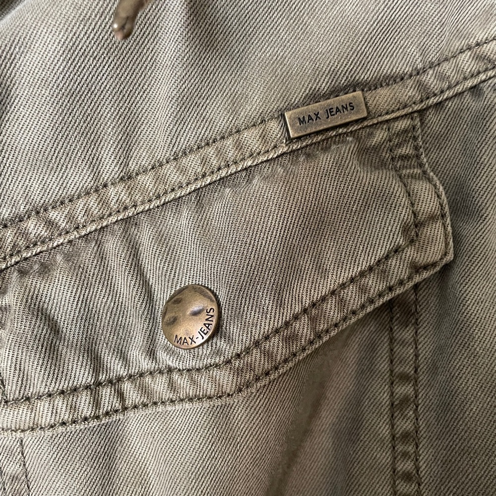 Max Jeans Army Green Utility Jacket - Picture 3 of 3